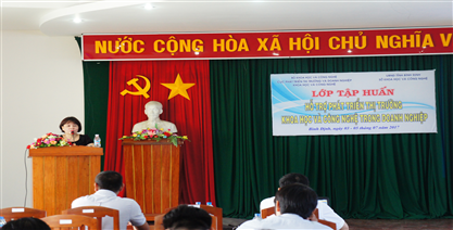 Khóa đào tạo Hỗ trợ phát triển thị trường khoa học và công nghệ trong doanh nghiệp tại Bình Định